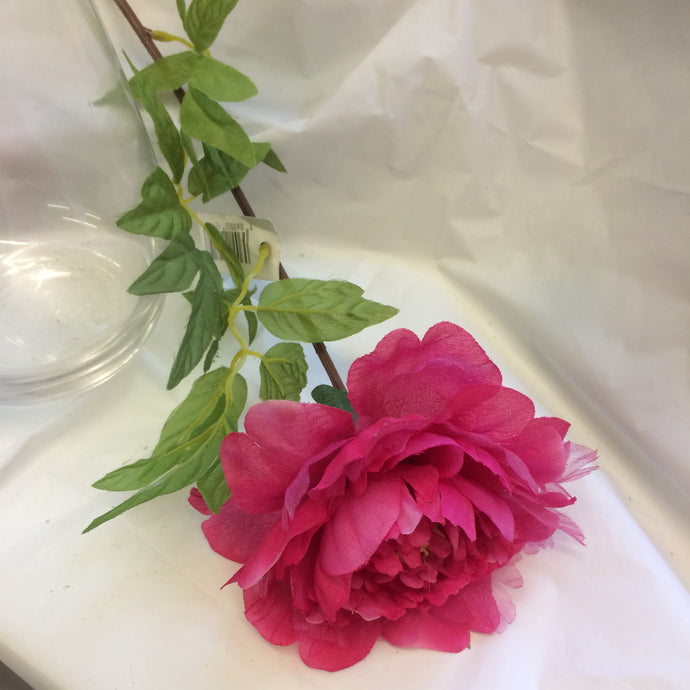 deep pink silk and organza peony flower