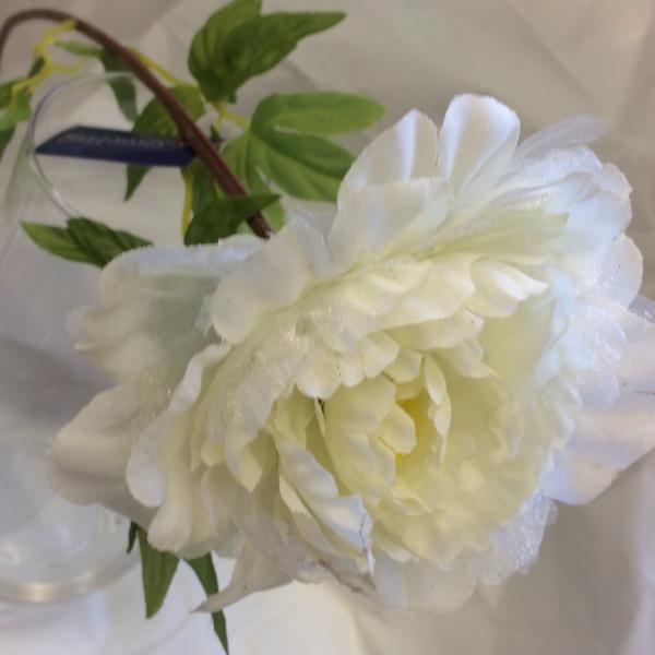 HALF PRICE - an artificial cream peony silk flower