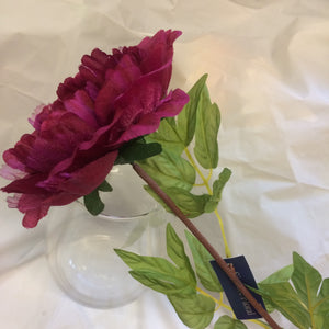 burgundy silk and organza peony flower