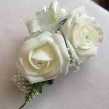 ivory foam rose wrist corsage