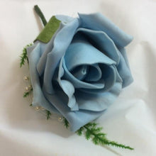 foam rose buttonhole with pearl loops