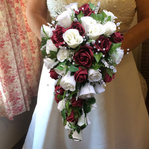 teardrop artificial flower wedding bouquet