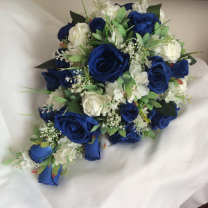 A collection of wedding bouquets featuring faux flowers (available in a range of colours)