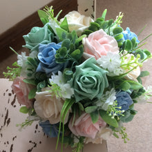 artificial wedding bouquet of foam roses