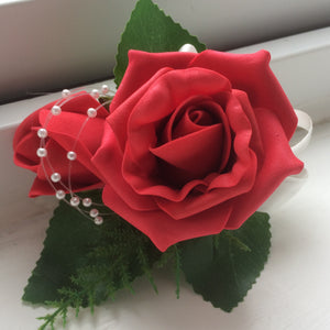 wedding corsage of foam roses