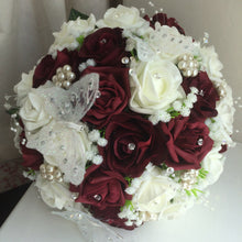 burgundy and ivory wedding bouquet