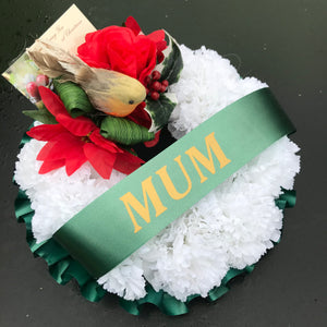 artificial christmas flower wreath for mum
