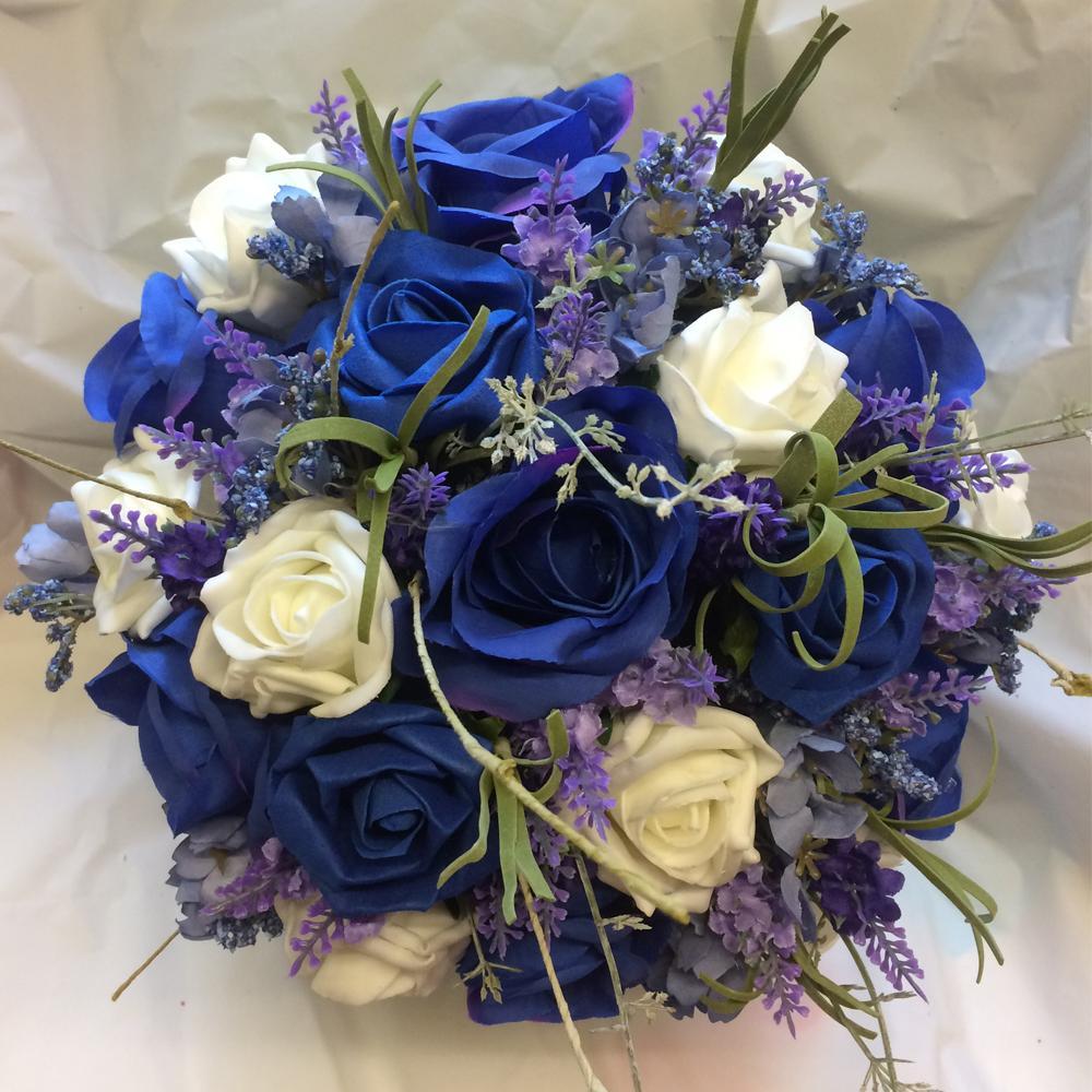 A blue wedding bouquet