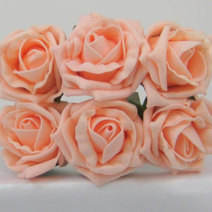 6cm peach foam roses
