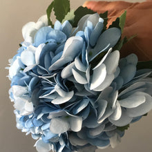 A bouquet collection of blue hydrangea