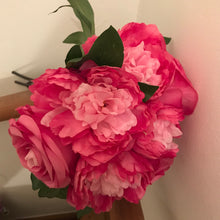 peony and rose silk flowers
