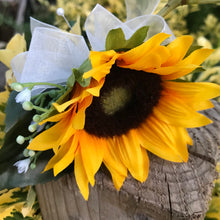 yellow suflower buttonhole