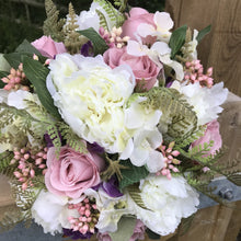 peony and rose wedding bouquet