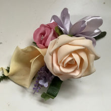 corsage of calla rose and lavender