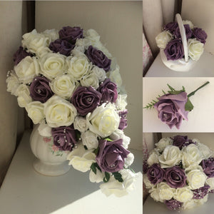 a collection od designs using foam roses