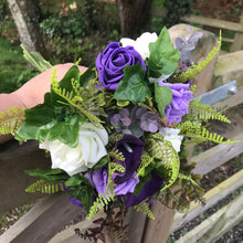 lilac and purple wedding bouquet