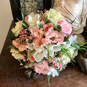 artificial handtied wedding bouquet