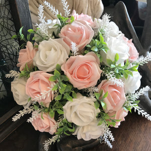 A wedding bouquet collection of foam roses in a choice of rose colour