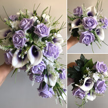 lilac and ivory wedding bouquet collection