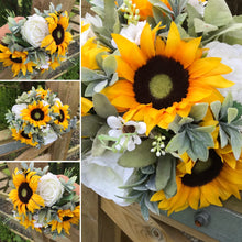 sunflower and daisy wedding bouquet