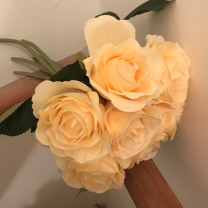 artificial champagne coloured roses