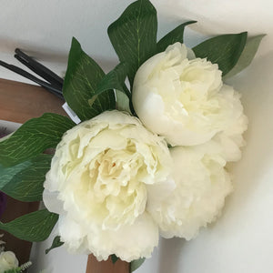 artificial ivory peony bunch