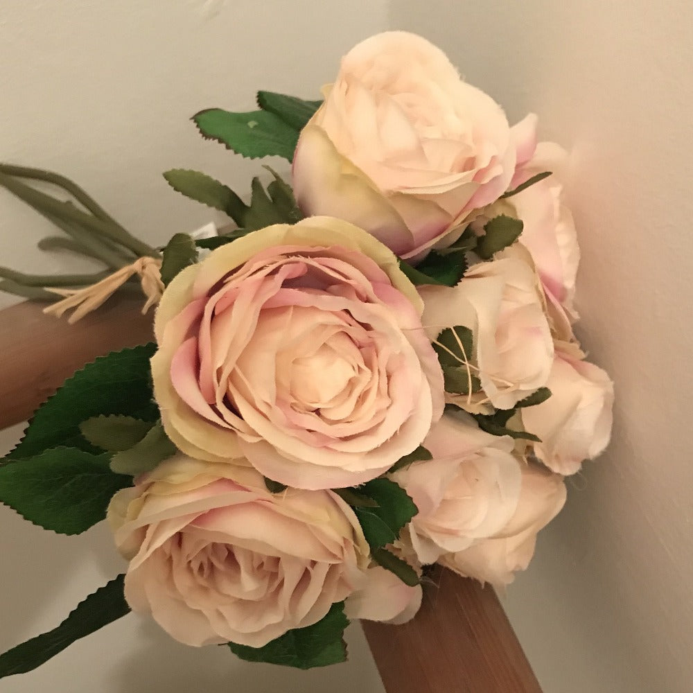 blush pink artificial roses