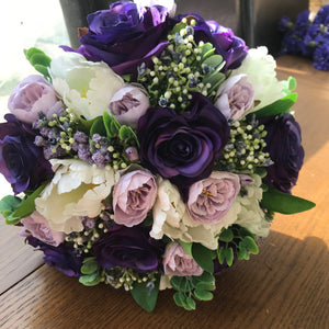puple and lilac flower bouquet