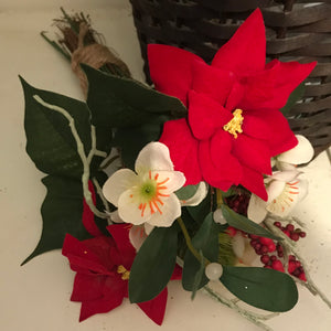 artificial bunch of christmas flowers