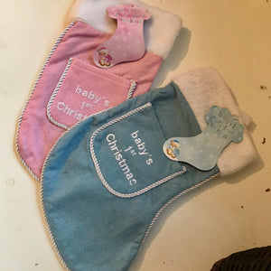 Pink or Blue Baby’s 1st Christmas stocking