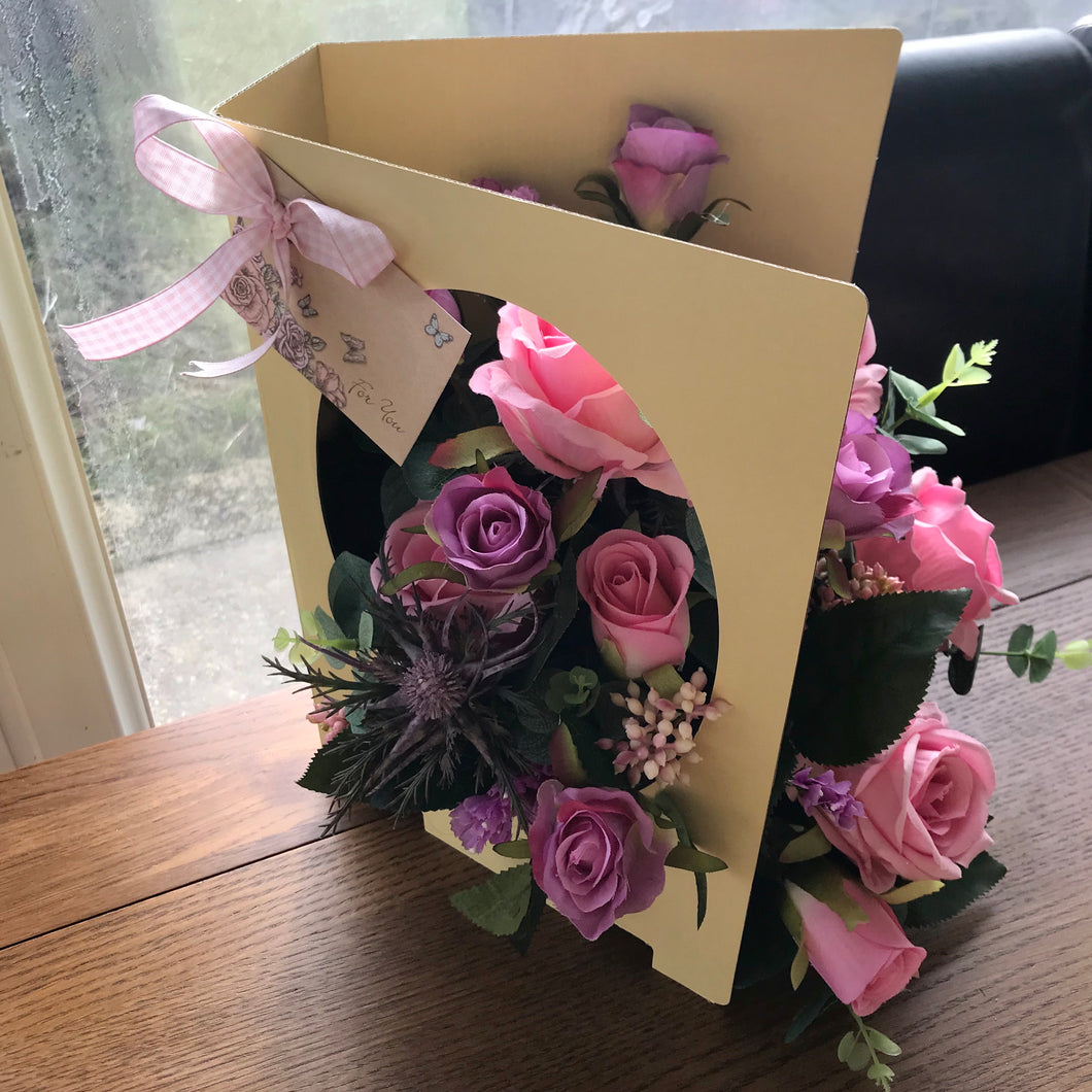 flowers in a card