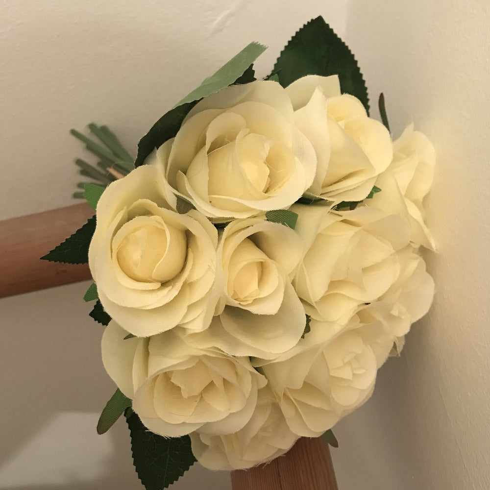 artificial lemon rose bunch