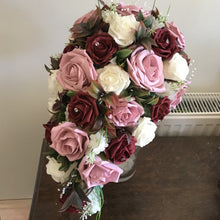 foam rose teardrop wedding bouquet