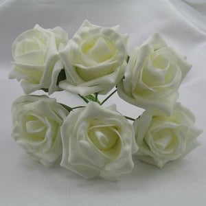 A wedding bouquet collection of foam roses in a choice of rose colour