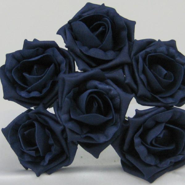6cm navy roam roses