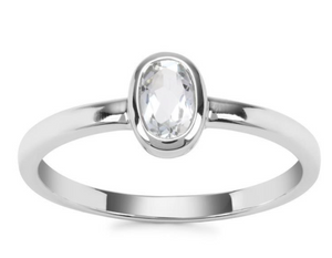 Silver ring 2025 white stone