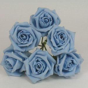 6cm light blue foam roses